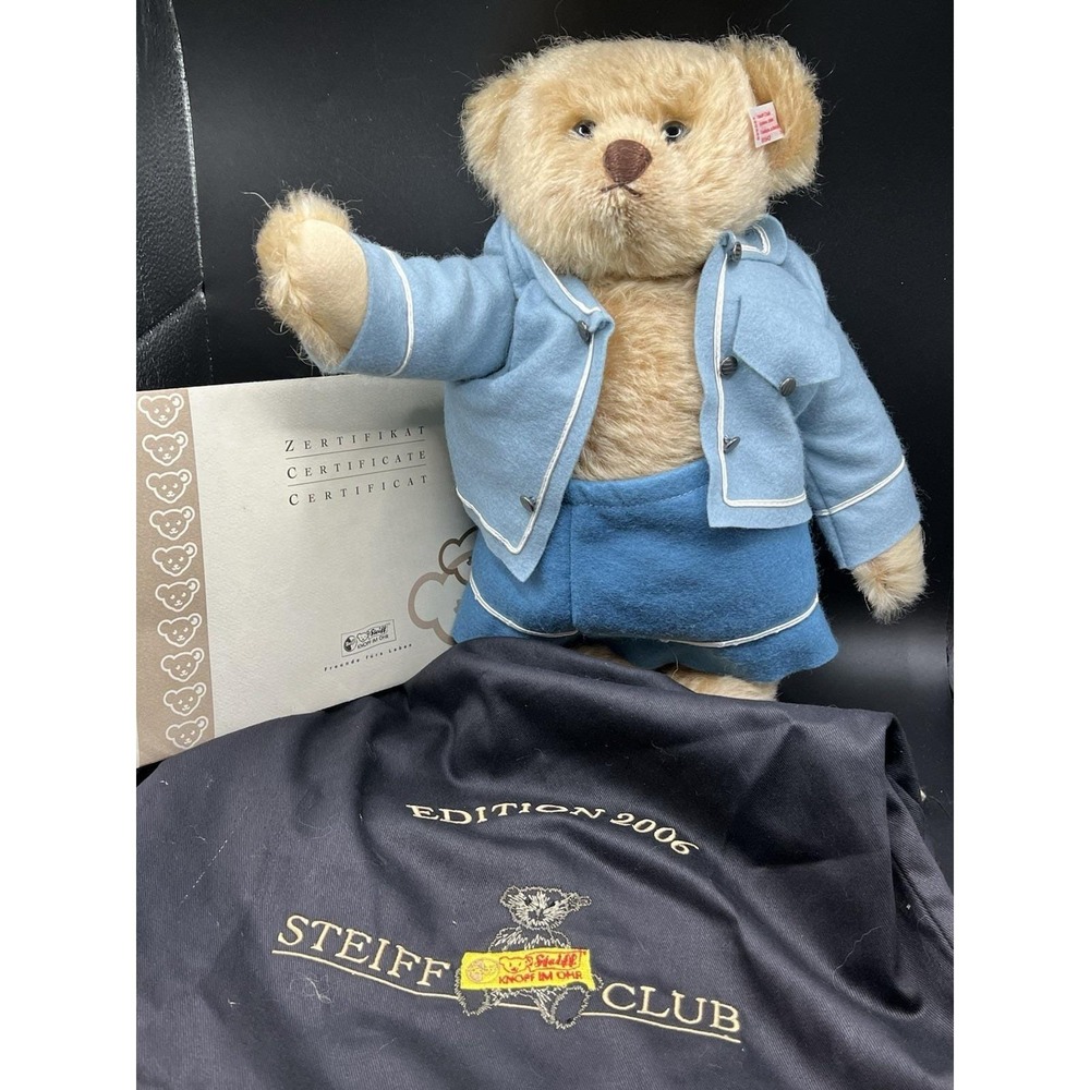 STEIFF Club Edition Bagi Teddy Bear Mohair 13" With Dust Bag And Certificate